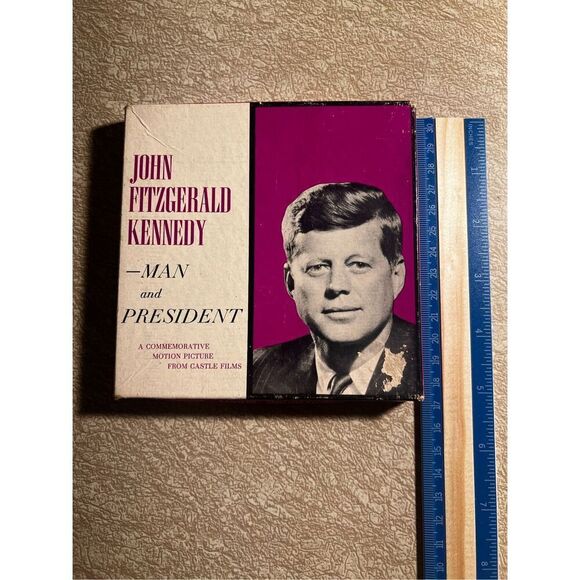 John F Kennedy 8mm Home Movie BOX ONLY “Man and President” Castle Films JFK - Picture 1 of 6